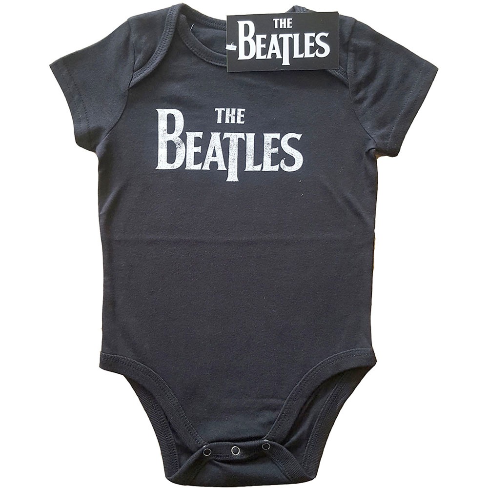 The Beatles - Drop T Logo Baby romper - Black